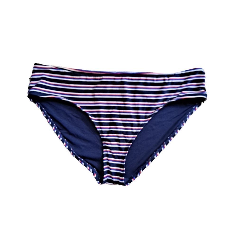 Lauren Ralph Lauren Striped Swimsuit Bottom Red White Blue 10